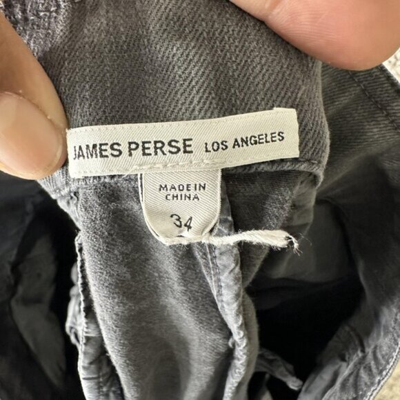 James Perse Cargo Pants Mens 34 Dark Gray 100% Cotton Utility Pockets MOSD1383 - Picture 6 of 8